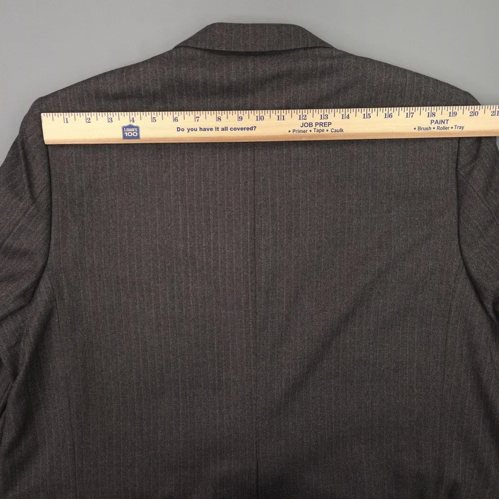 Joseph Abboud Blazer Mens 48R Brown Wool Pinstripe Ethomas Sport Coat USA